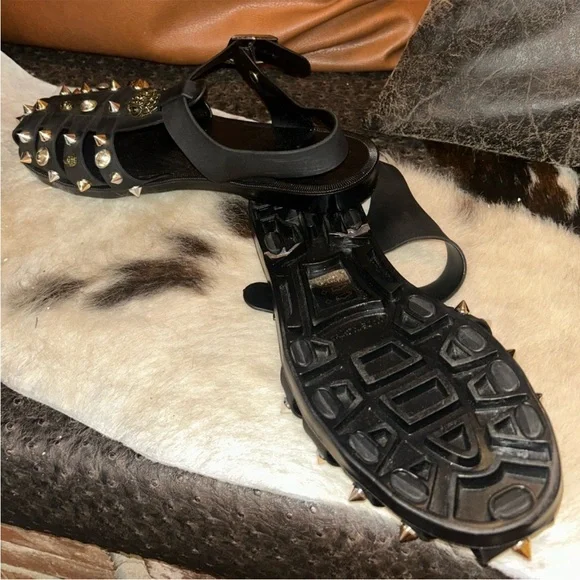 KURT GEIGER LONDON Womens Black Madelyn Round Toe Gladiator - Picture 6 of 7